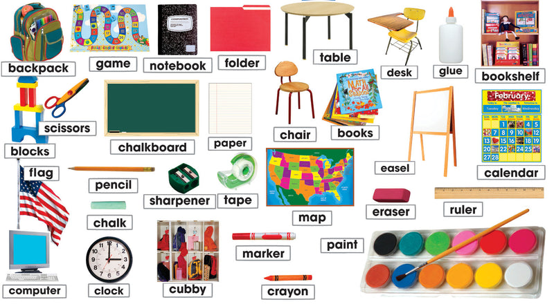 Classroom Photos & Labels Mini Bulletin Board