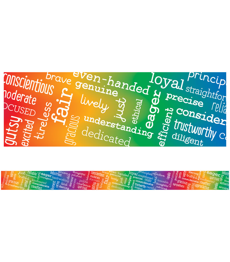 Positive Character Traits Straight Bulletin Board Borders