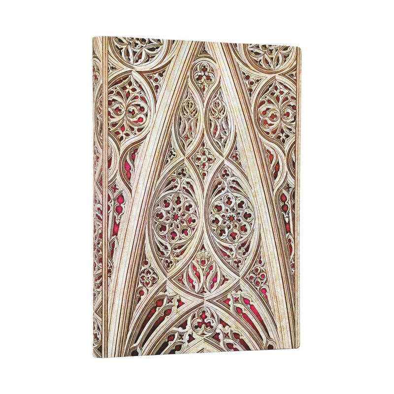 Vault of the Milan Cathedral (Burgundy) Midi Unlined Softcover, 176pg, 100GSM, Duomo di Milano Collection by Paperblanks (Duomo di Milano)