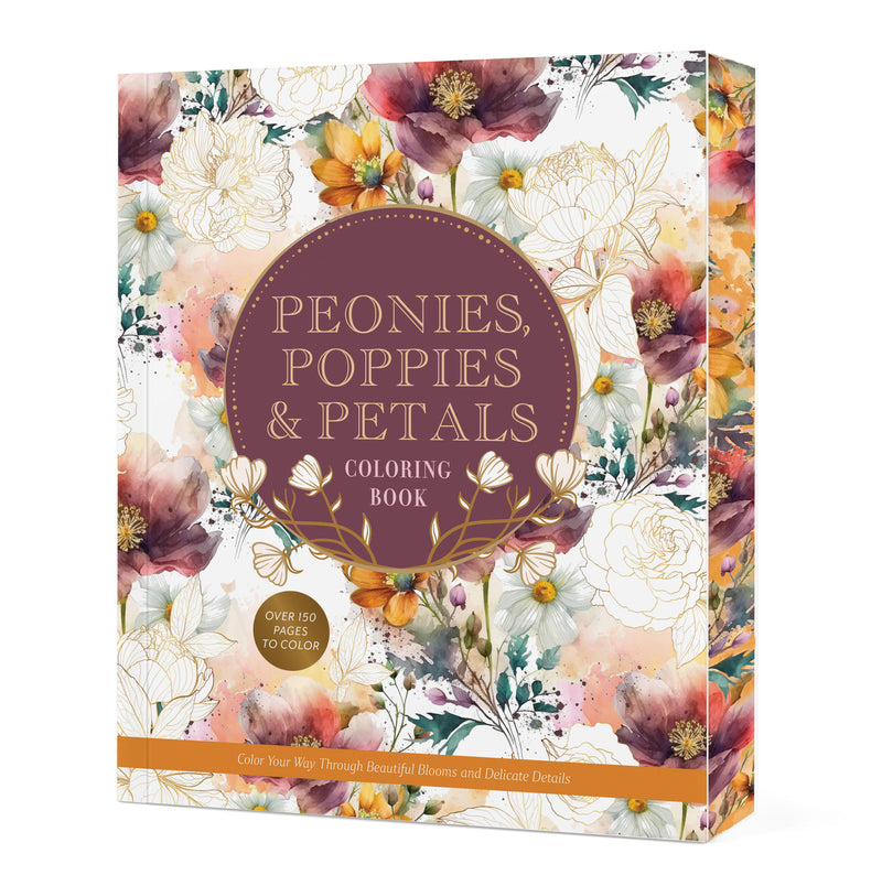 Peonies, Poppies & Petals Coloring Book