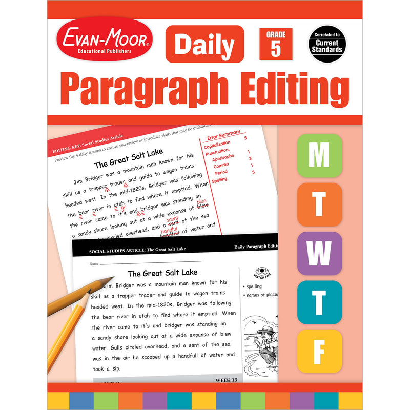 Daily Paragraph Editing, Grade 5 Te-Ls Cpq