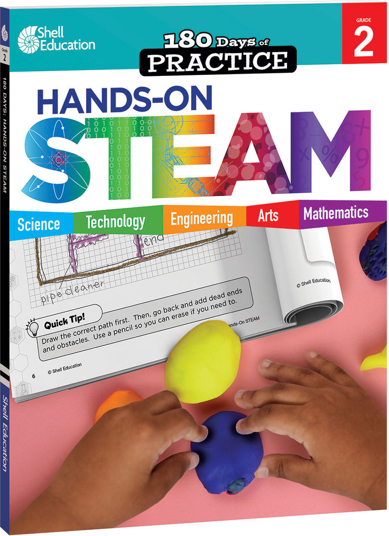 180 Days: Hands-On STEAM for Grade 2: Practice, Assess, Diagnose