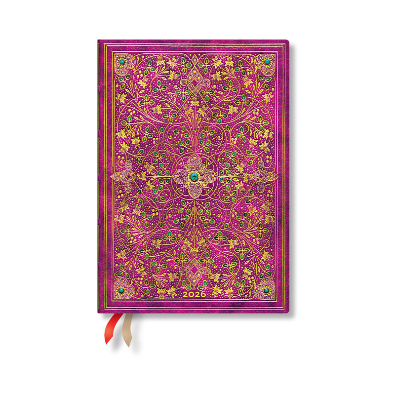 Paperblanks | 2026 Diamond Jubilee | Sangorski & Sutcliffe | 12-Month Planner Flexis | Midi | Horizontal | Elastic Band | 176 Pg | 100 GSM