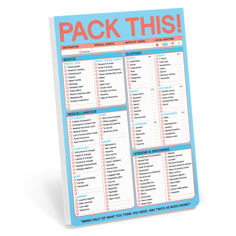 Pack This Pad (Pastel Version)