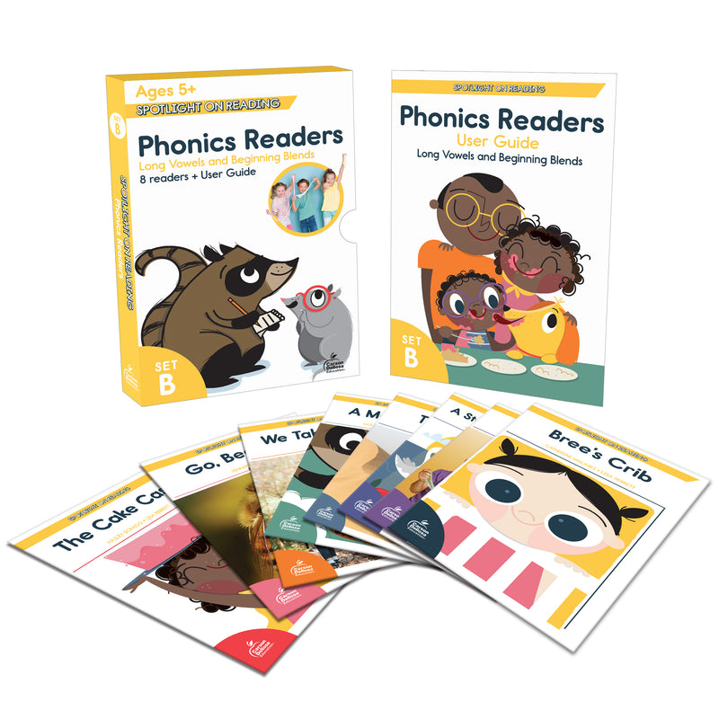 Spotlight on Reading Phonics Readers Set B: Long Vowels and Beginning Blends