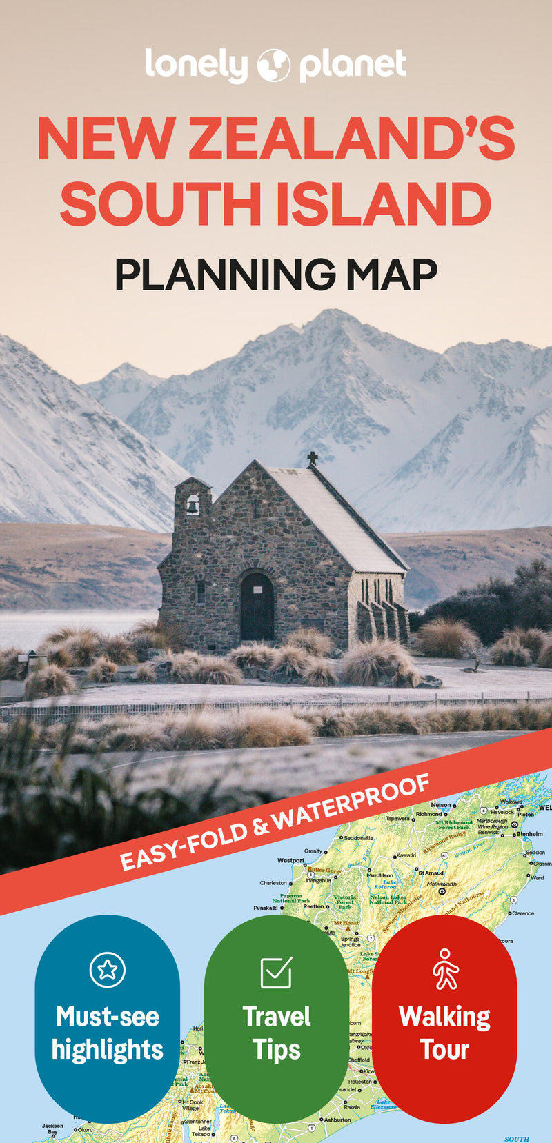 Lonely Planet New Zealand's South Island Planning Map