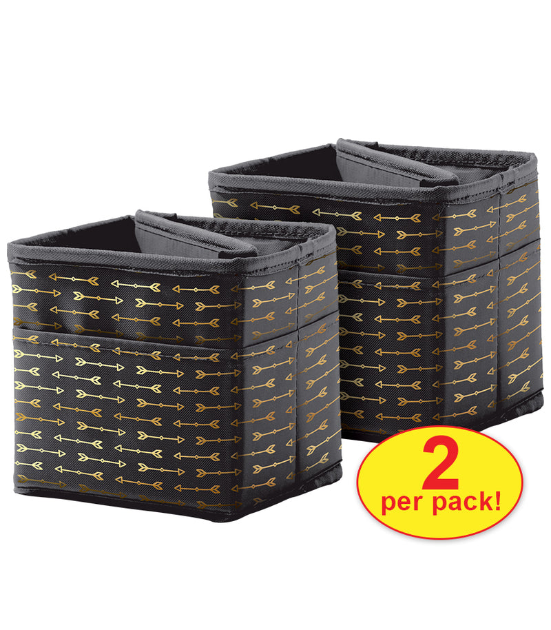 Tabletop Storage: Black with Gold Arrows