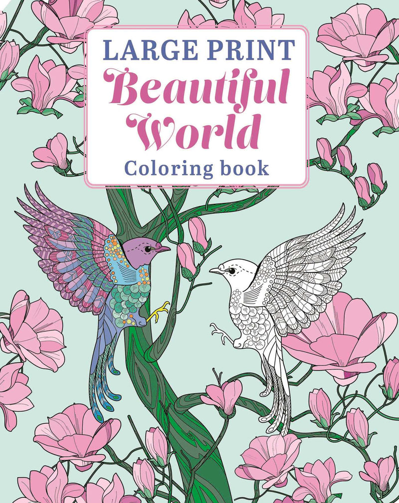 Large Print Beautiful World Coloring Book