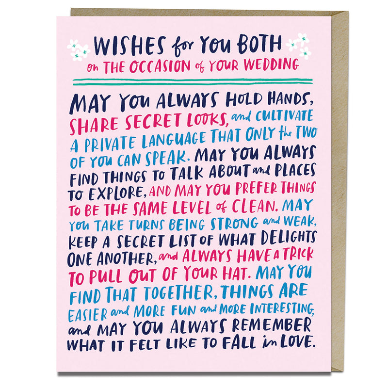 Wishes For You Both Wedding Card