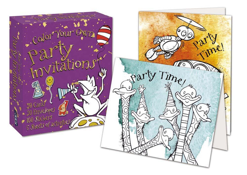 Color Your Own Party Invitations