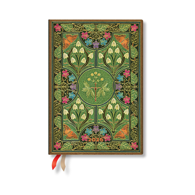 Paperblanks | 2026 Poetry in Bloom | Poetry in Bloom | 12-Month Planner | Midi | Horizontal | Elastic Band | 160 Pg | 100 GSM