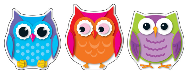 Colorful Owls Cutouts