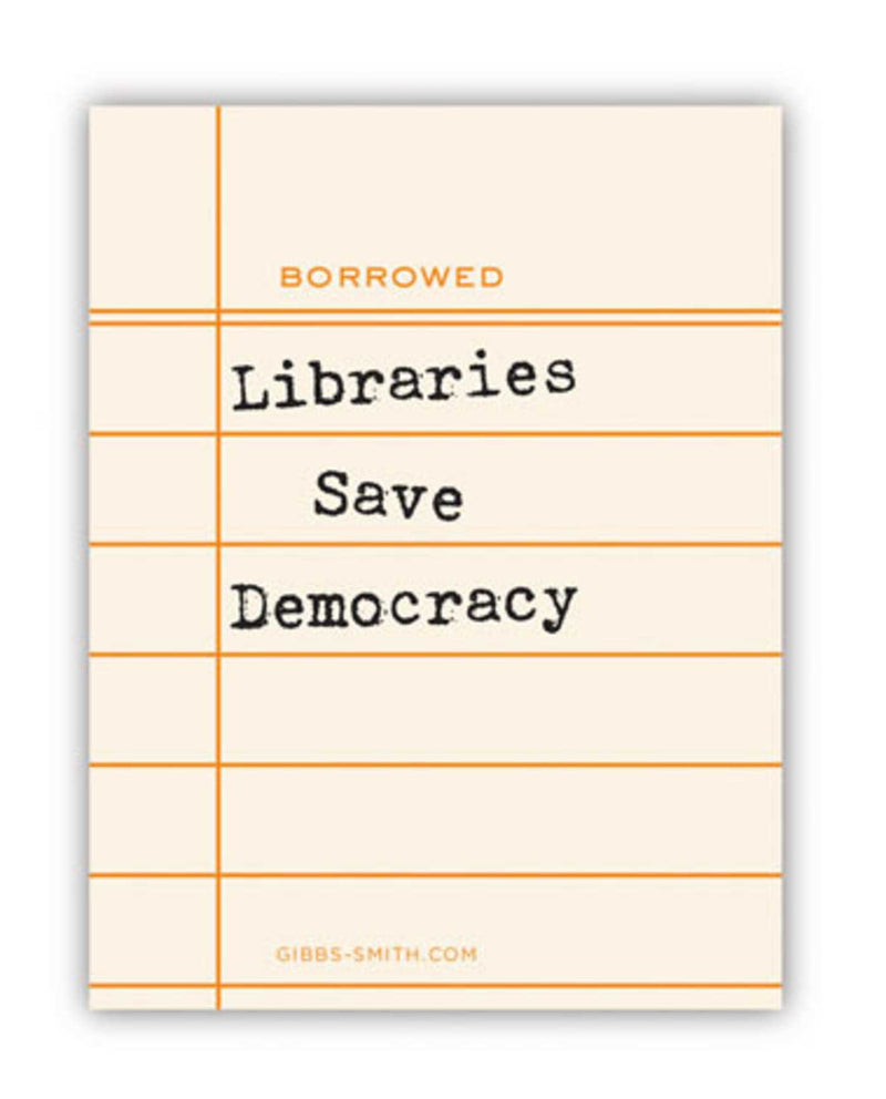 Libraries Save Democracy Sticker (Pack of 6)