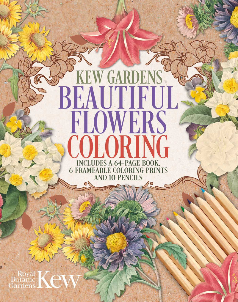 Kew Gardens Beautiful Flowers Coloring Kit