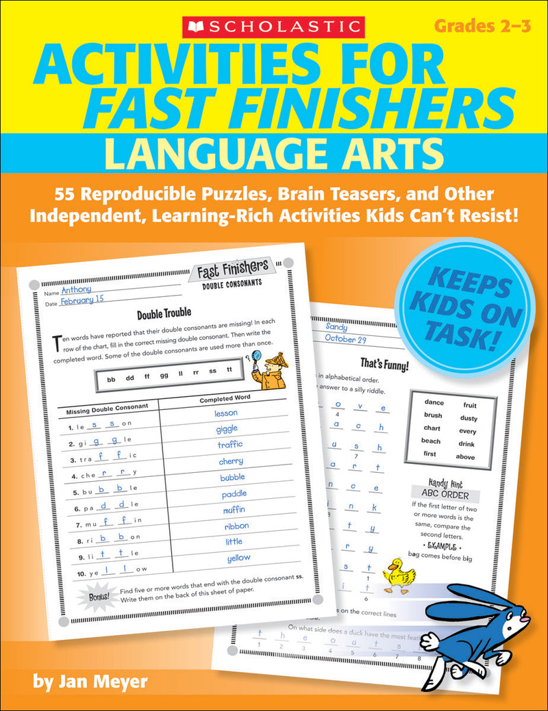 Activities for Fast Finishers: Language Arts