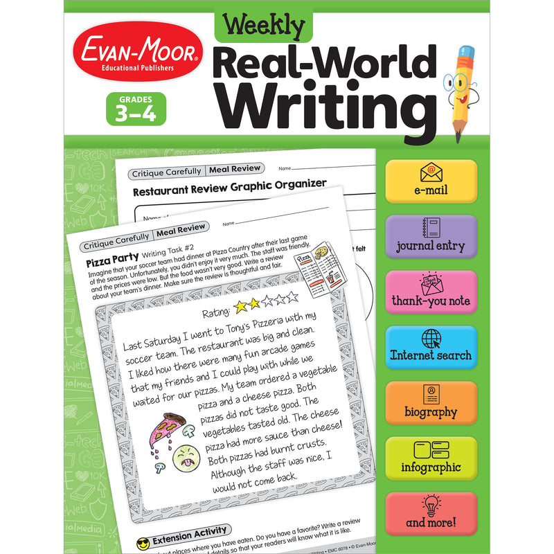 Weekly Real-World Writing, Grades 3-4