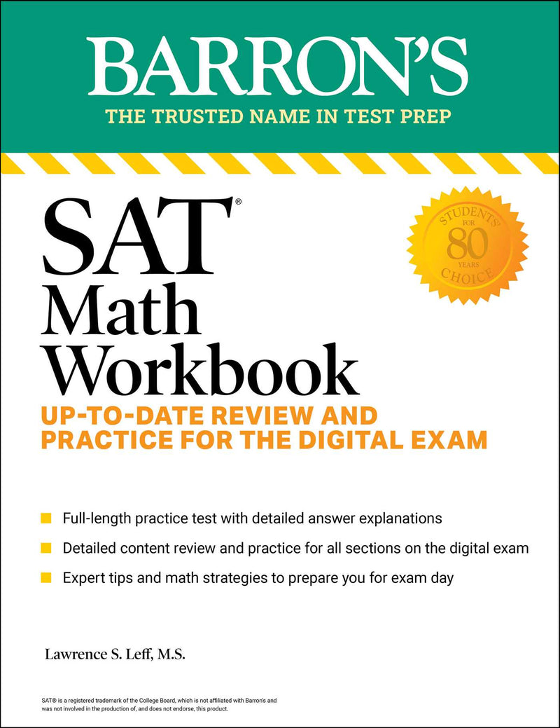 SAT Math Workbook: Up-to-Date Practice for the Digital Exam