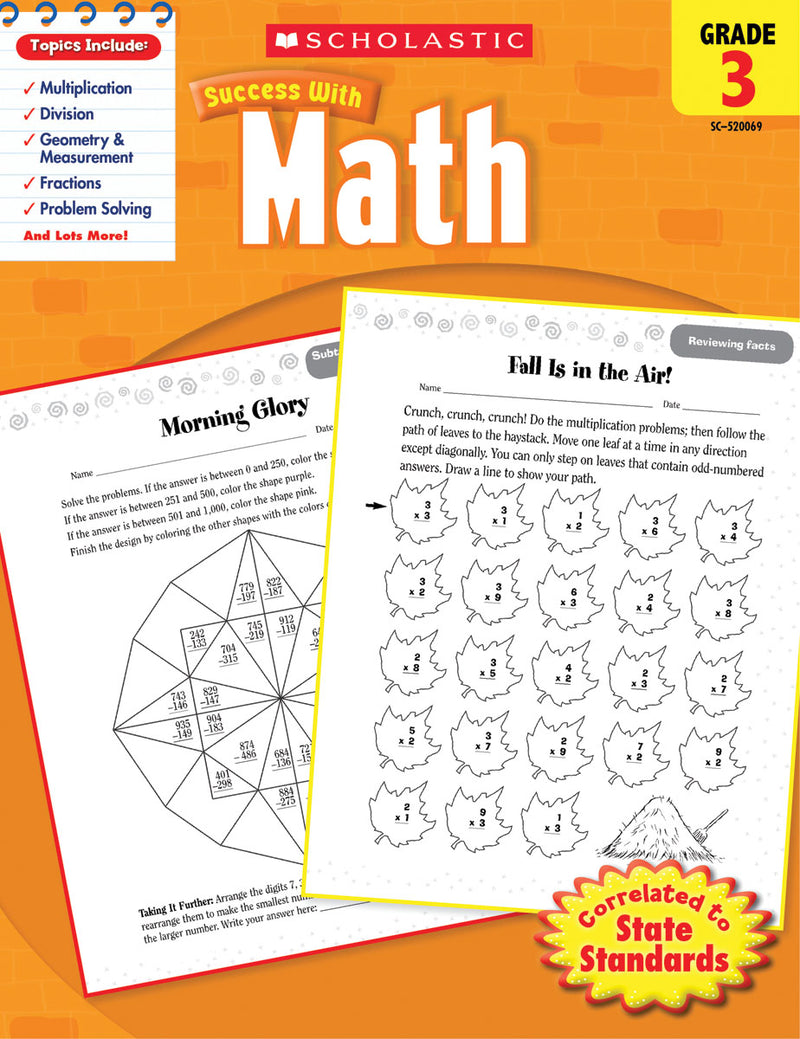 Scholastic Success With Math: Grade 3 Workbook