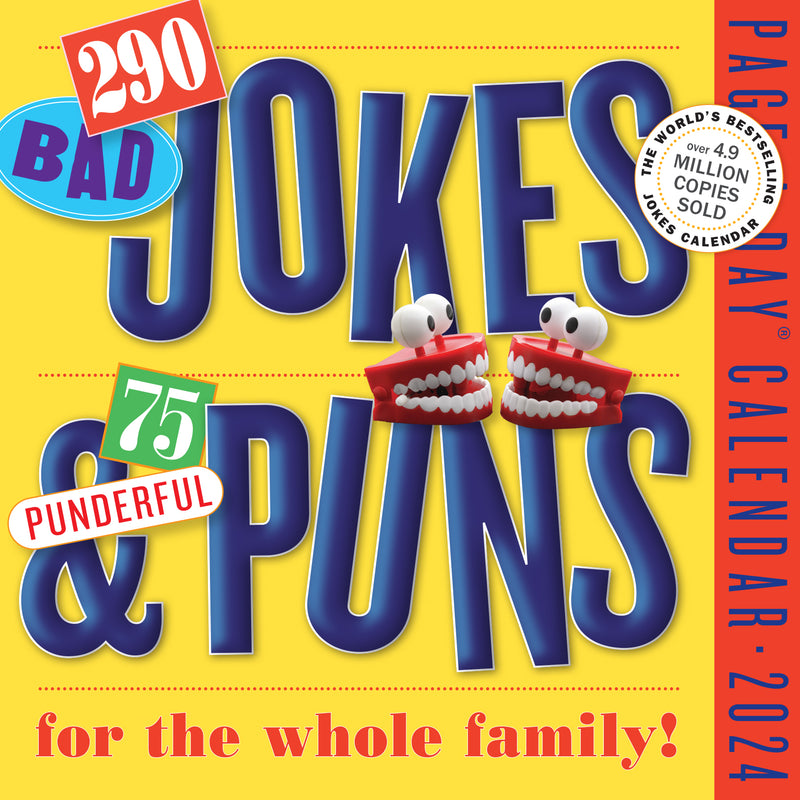 290 Bad Jokes & 75 Punderful Puns for the Whole Family Page-A-Day Calendar 2024