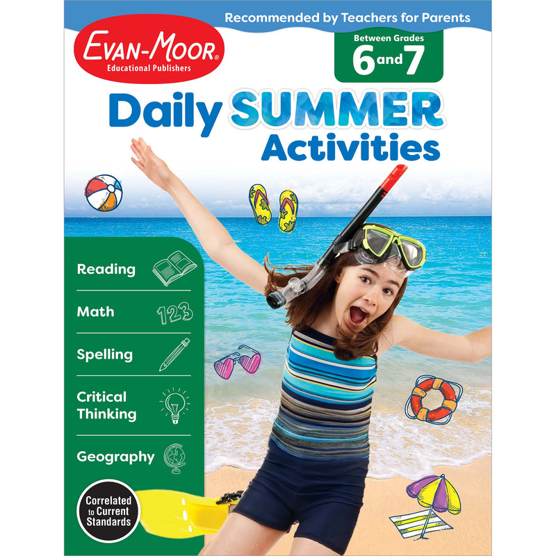 Daily Summer Activities Moving From 6Th To 7Th Gr