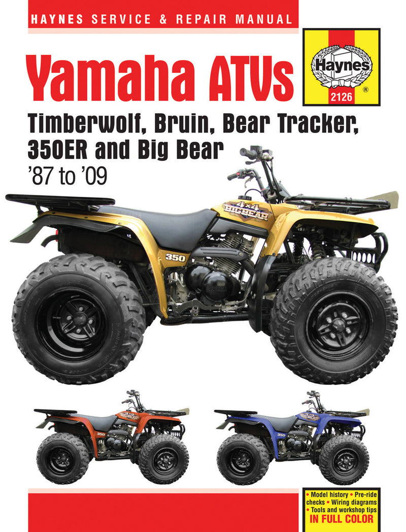 Yamaha ATVs Timberwolf, Bruin, Bear Tracker, 350ER and Big Bear 1987 - 2009