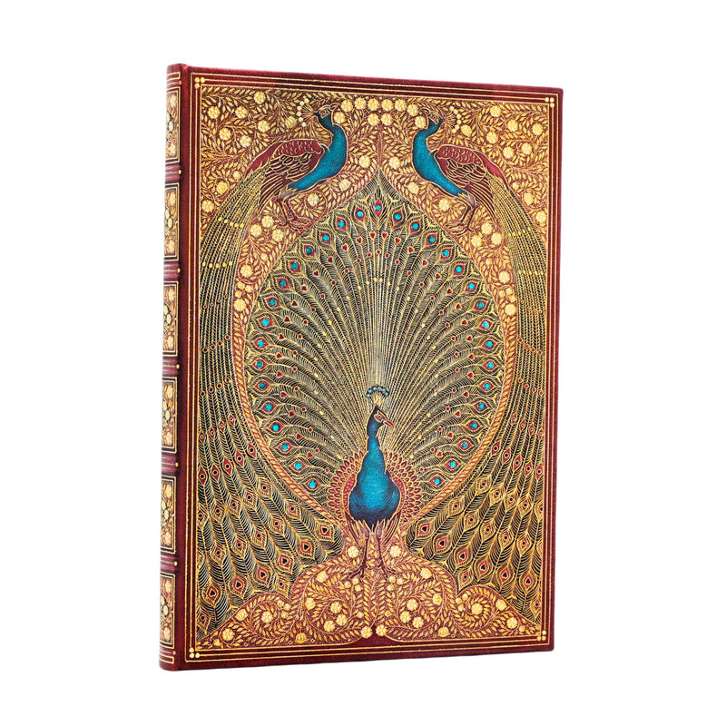 Hafiz's Peacocks Midi Lined Hardcover Journal, 144pg, 120GSM by Paperblanks (Sangorski & Sutcliffe)