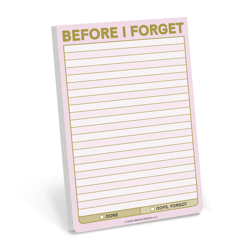 Before I Forget Great Big Sticky Note