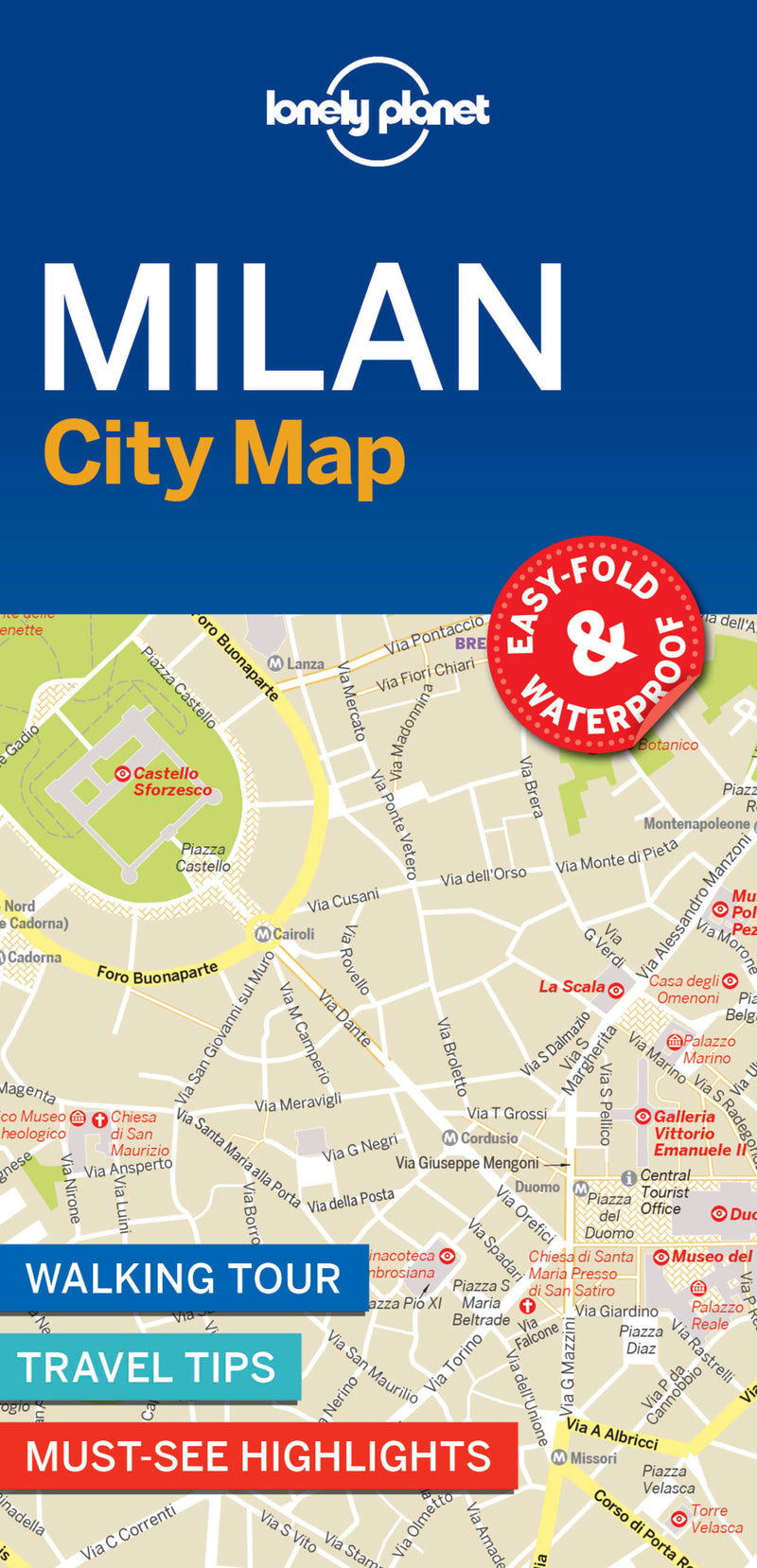 Lonely Planet Milan City Map