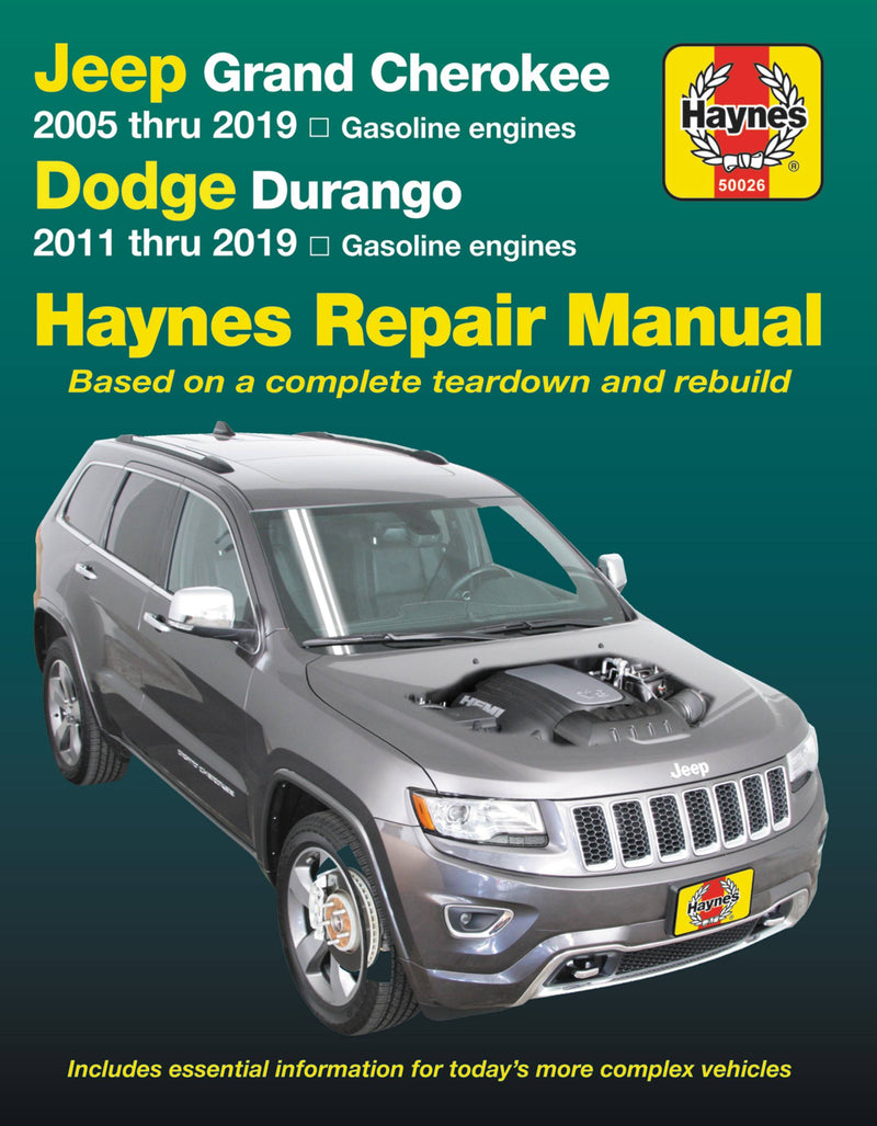 Jeep Grand Cherokee 2005 thru 2019 and Dodge Durango 2011 thru 2019 Haynes Repair Manual