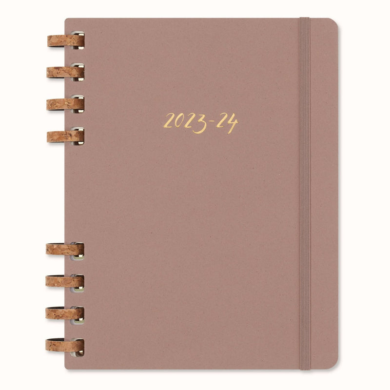 Moleskine 2024 Spiral Academic Planner, 12M, Extra Large, Crush Almond, Hard Cover (7.5 x 10)