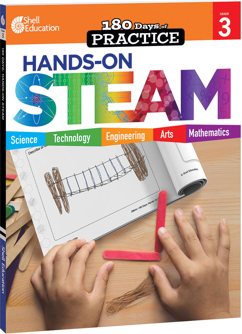 180 Days: Hands-On STEAM for Grade 3: Practice, Assess, Diagnose