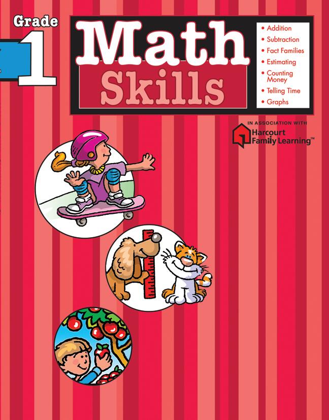 Math Skills: Grade 1 (Flash Kids Harcourt Family Learning)