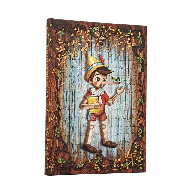 Carlo Collodi, Pinocchio Midi Lined Hardcover Journal, 144pg, 120GSM by Paperblanks (Fairy Tale Collection)