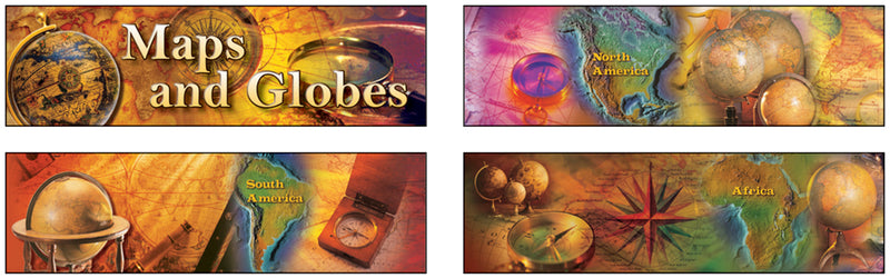 Maps and Globes Mini Bulletin Board Set