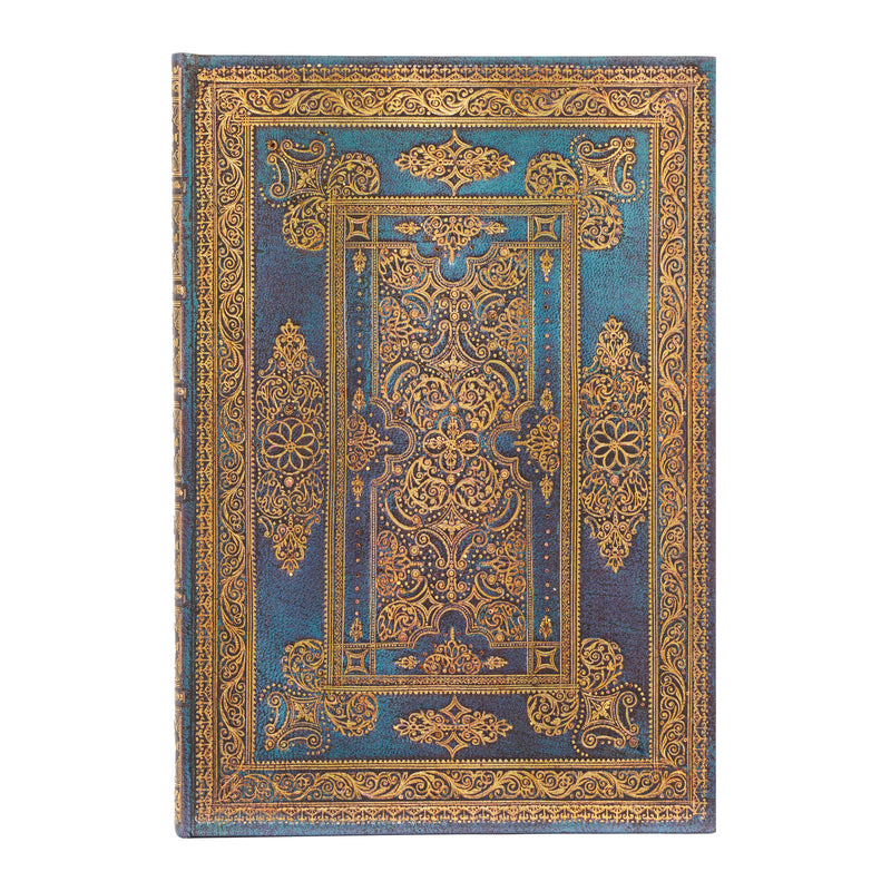 Blue Luxe Midi Unlined Hardcover Journal, 144pg, 120GSM by Paperblanks (Luxe Design)