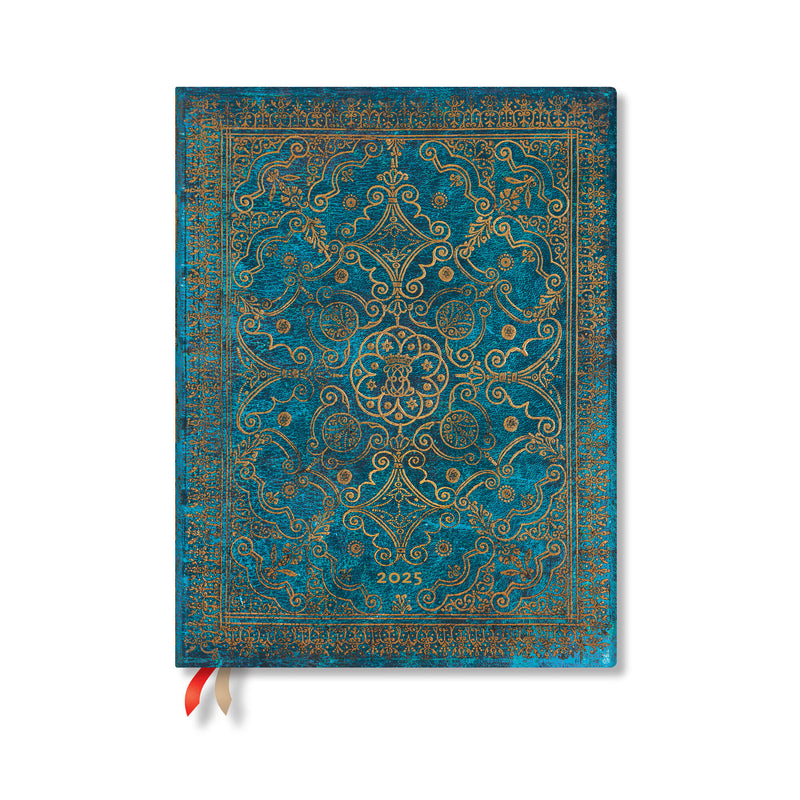 Paperblanks | 2025 Weekly Planner | French | Azure | Equinoxe | 12-Month | Mini | Horizontal | Elastic Band | 160 Pg | 100 GSM