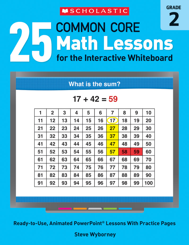 25 Common Core Math Lessons for the Interactive Whiteboard: Grade 2