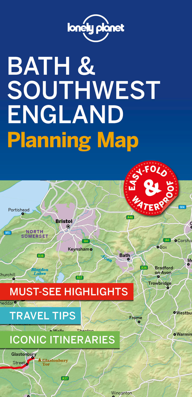 Lonely Planet Bath & Southwest England Planning Map