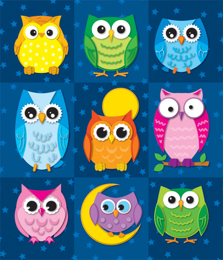 Colorful Owls Prize Pack Stickers