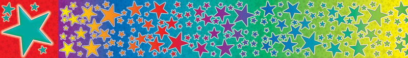 Rainbow Stars Borders with Corners