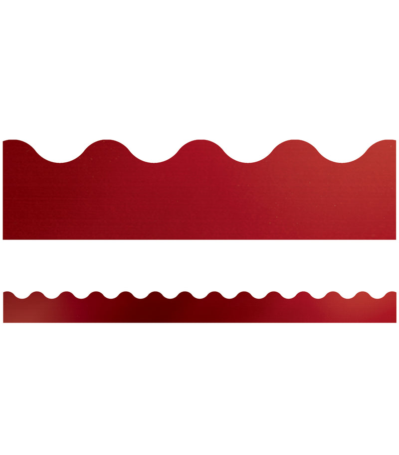 Sparkle and Shine Cherry Foil Scalloped Bulletin Board Borders