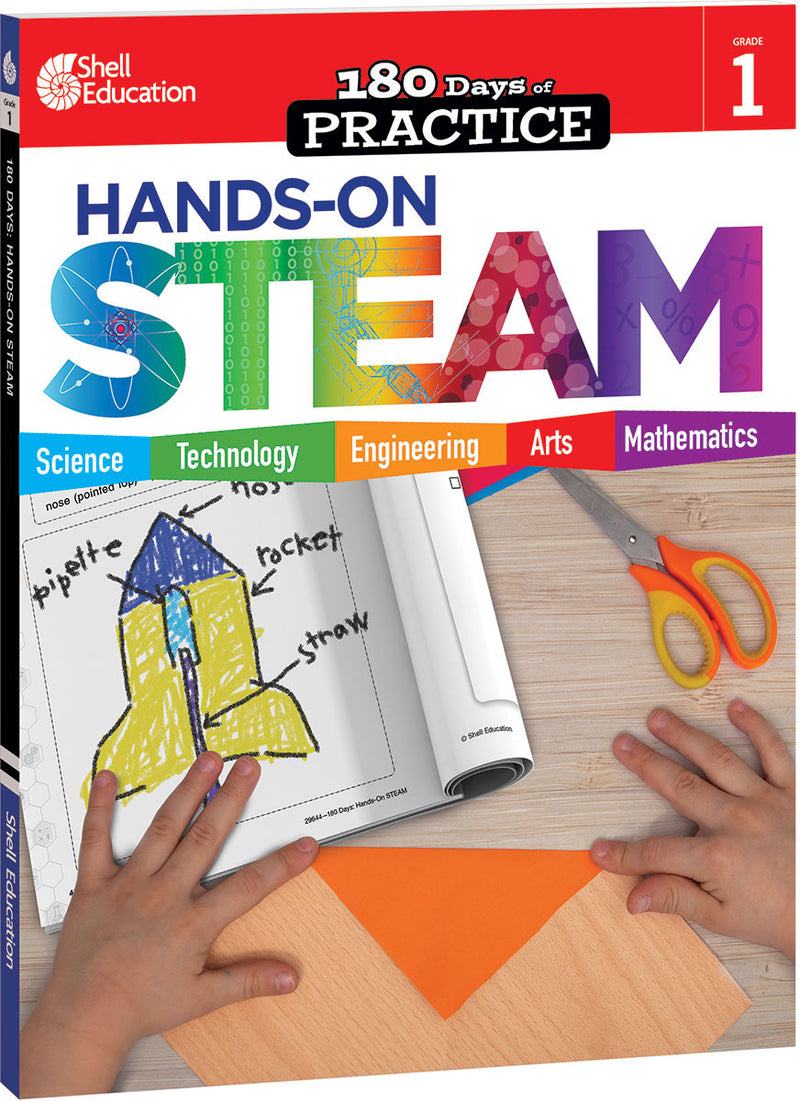 180 Days: Hands-On STEAM for Grade 1: Practice, Assess, Diagnose