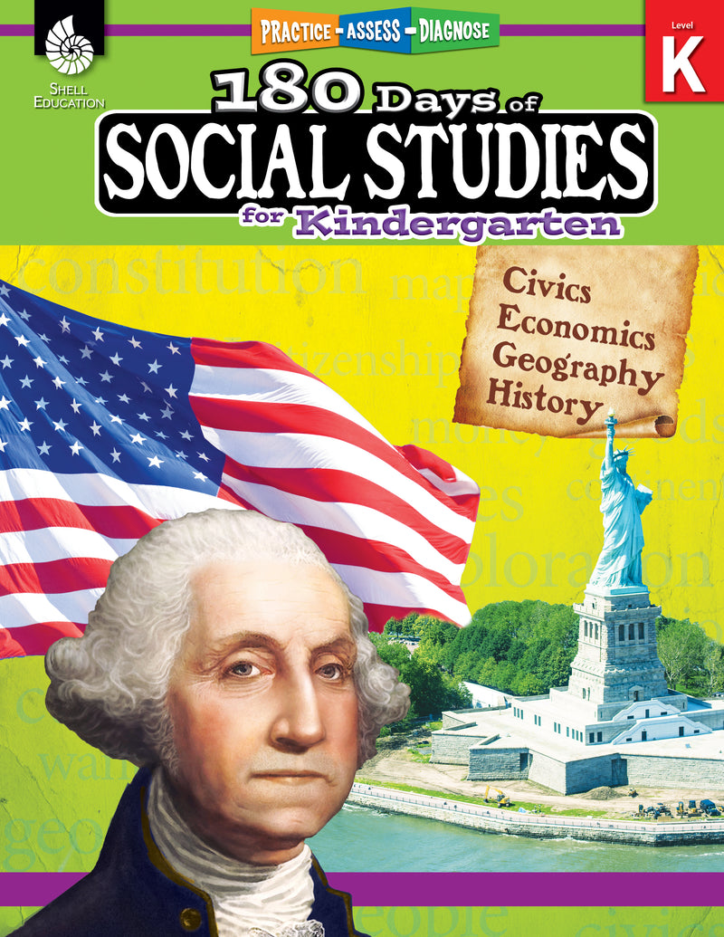 180 Days: Social Studies for Kindergarten: Practice, Assess, Diagnose