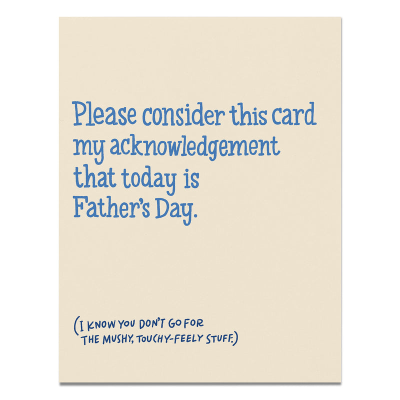 Father’s Day Acknowledgment Card
