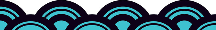 Aqua Oasis Blue Waves Scalloped Trimmer