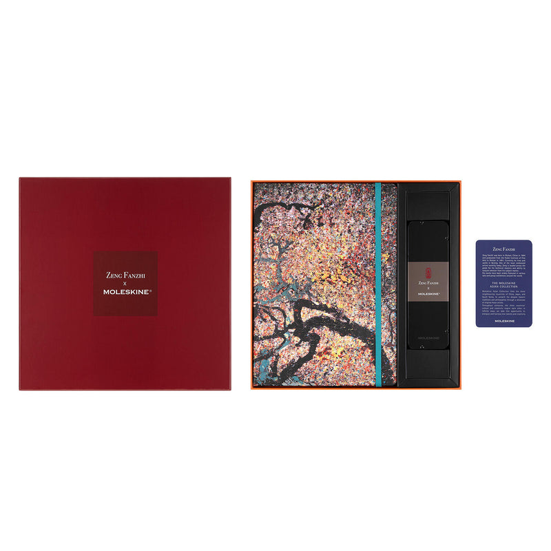 Moleskine Limited Edition Year of the Dragon Collector’s Box by Zeng Fan Zhi, Sketchbook and Color Pencils with Gift Box, Hard Cover, Plain, A4 (8.25" x 11.75"), Multicolor, 96 pages