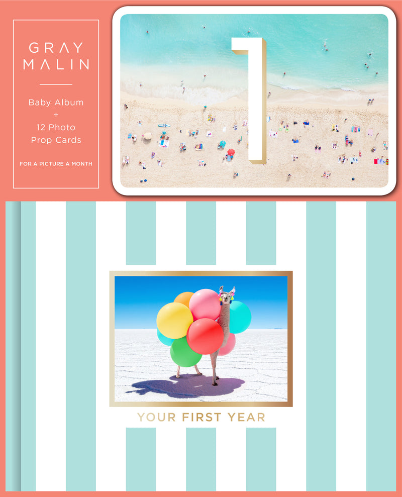 Gray Malin Baby Album & 12 Photo Prop Cards Boxed Set