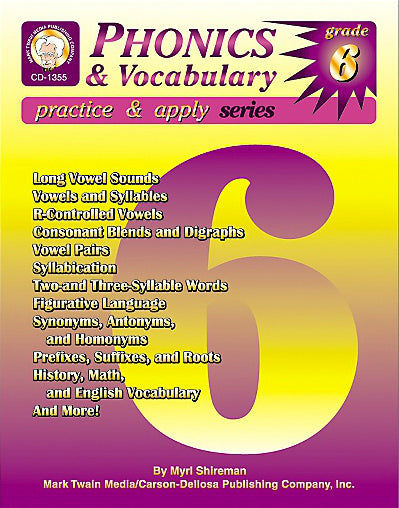 Phonics & Vocabulary Skills, Grade 6