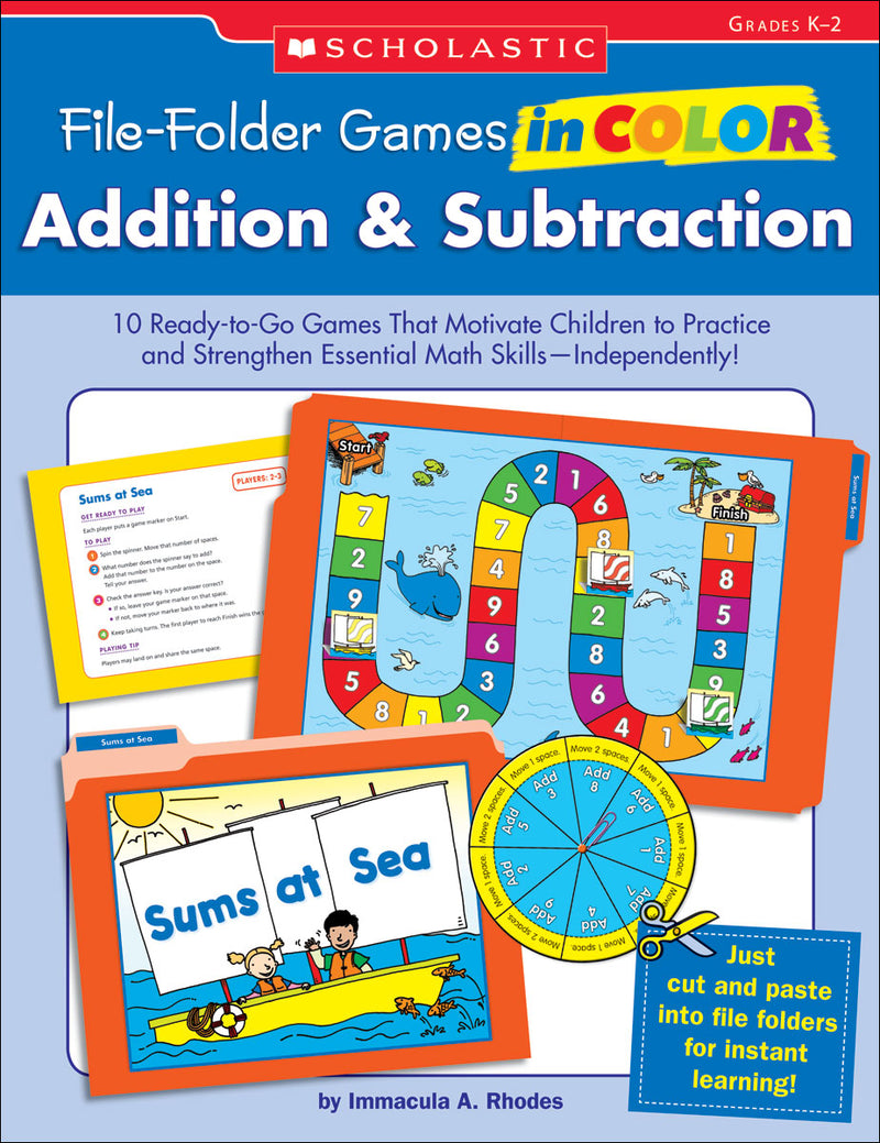 File-Folder Games in Color: Addition & Subtraction