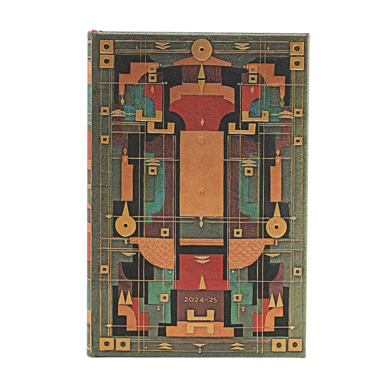Paperblanks | 2024–2025 Weekly Planner | Lion Den | Sybil Pye Bindings | 18-Month | Mini | Horizontal | Elastic Band | 208 Pg | 80 GSM
